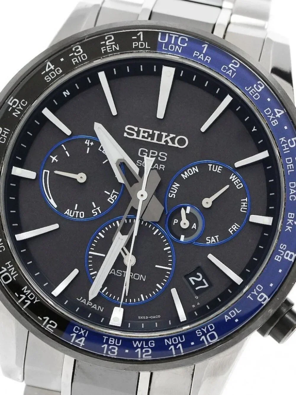 SEIKO Astron SBXC009/5X53-0AD0 GPS black Dial Solar Powered Radio Men's_958216